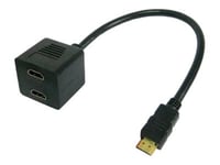 Techly Video Splitter Cable Hdmi M To 2 X Hdmi F - Video/Audiosplitter - 2 X Hdmi - Skrivbordsmodell