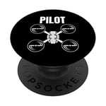 Drone T-Shirt Pilot Tee Quad copter Gift RC- Drone Pilot PopSockets Grip and Stand for Phones and Tablets