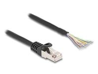 Delock-Kabel Rj50-Kontakt För Att Öppna Kabeländar S/Ftp 0,25 M Svart