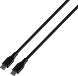 DELTACO USB-C till USB-C 60W 1.5 m Svart