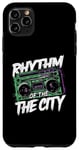 Coque pour iPhone 11 Pro Max Rythme de la ville - Vintage Ghettoblaster Boombox Lover
