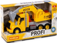 Polesie Polesie 86440 Profi 'car-excavator with drive, yellow, light, sound in a box