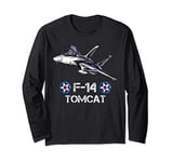 Vintage F-14 Tomcat Fighter Jet Military Aviation gift Long Sleeve T-Shirt