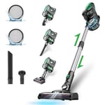 Vactidy Cordless Vacuum Cleaner, V8 Stick Vacuum Cleaner Powerful Suction, Up to 45mins with Detachable Battery, 6 in 1 Lightweight Hoover Cordless for Hardwood Floor Carpet Pet Hair