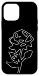 iPhone 12 mini Minimalist small white rose Case