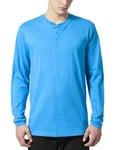 Urban Classics Men's Basic Henley L/S Tee Sweatshirt, Turquoise (türkis), X-Small