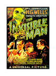 Movie Invisible Man Hg Wells Horror Sci Fi Picture Wall Art Print