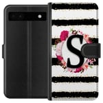Google Pixel 6a Plånboksfodral Bokstaven S