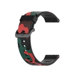 Huawei Watch 2 Classic / Huawei Watch GT/GT 2e - Kamouflage design urrem 22 mm - Rød