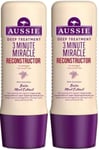 2 X Aussie 3 Minute Miracle Reconstructor Deep Treatment Conditioner, 250 Ml