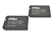 Vhbw 2x Batteries Compatible Avec Cisco Unified Wifi Ip Phone 7925g-Ex-K9, 7926g Téléphone Fixe Sans Fil (1500mah, 3,7v, Li-Ion)