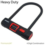 Heavy Duty D Lock Combination Bike Motorbike U Lock Scooter Bicycle Security