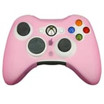 OSTENT Soft Silicon Protector Skin Case Cover Compatible for Microsoft Xbox 360 Controller Game Color Pink