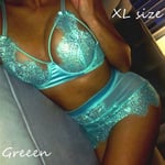 Sexy Lingerie Set Lace Yarn Dress Babydoll Green Xl