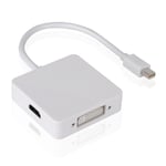 Mini DP to DVI VGA HD 3 in 1 Adapter cable connector for Macbook Pro Air Mac