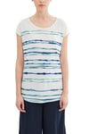 ESPRIT Collection 047eo1k018 T-Shirt, Multicolore (Off White), 34 (Taille Fabricant: X-Small) Femme