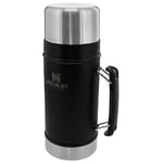 Stanley Classic Legendary Food Jar BPA Stainless Steel Thermos-Hot for 20 Hours Leakproof Lid Doubles as Cup-Dishwasher Safe, Matte Black, 0.94 L
