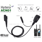 Hytera ACN01 PTT Headset med Inline MIC for 3,5mm Listen Only Earpiece (HP705, HP785)