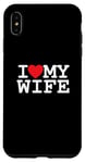 Coque pour iPhone XS Max Cœur rouge avec inscription « I Love My Wife »