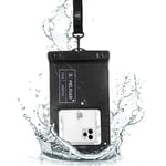 Pelican Marine - IP68 Waterproof Phone Pouch/Case (XL Size) - Floating Waterproof Phone Case For iPhone 14 Pro Max/ 13 Pro Max/ 12 Pro Max/ 11/ S23 Ultra/Pixel 7- Detachable Lanyard - Black