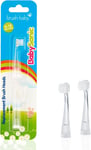 Brush Baby Kids Toothbrush Babysonic Replacement Heads 0-18 Month (Pack of 2)