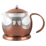 La Cafetiere Edited Copper Finish 660ml Glass Infuser Teapot Kitchen Gadget