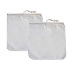 Andifany 2 Pack Organic Reusable Cold Coffee Brew Filters Bag,12 Inch Wine Brewing Filters Eco-Friendly Mesh Cotton Toddy Filter