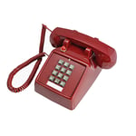 TelPal Telephones Land Line Corded Old School Phone Single Desk Hearing Impaired Telephones for Seniors Old Fashion Phones for Home & Hotel Wired Telefono Antiguo Extra Loud Ring (Red)