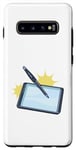 Coque pour Galaxy S10+ Stylo et tablette à dessin pour artistes