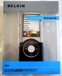 Belkin Black / Transparent Slide Lock Case for Apple the iPod Nano 4G / 4th Gen