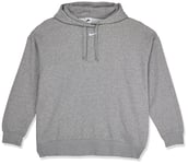 Nike W NSW ESSNTL CLCTN FLC OS HD Sweatshirt Women's, DK Grey Heather/Base Grey/(White), XS