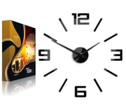 Modern Clock Wall Clock Black 60cm W x 60cm H x 3cm D