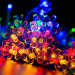 LED Flower String Lights Plug in/Remote Control, Waterproof Cherry Blossom Light with 8 Modes for Wedding Party Garden Patio Lawn Christmas Indoor Outdoor,Colorful,6M 40lights