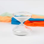 Flat Glass Hourglass Sand Timer, Clock Fashion Home Decor, Birthday Valentine's Day Gift Craft Ornaments Gray