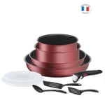 TEFAL Tefal L3989502 Ingenio Daily Chef Rouge Surprise Set 10 Stycken, Non -stick, Alla Lampor Inklusive Induktion