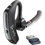 Poly Voyager 5200 Bluetooth-kuuloke + latauskotelo