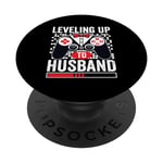 Leveling Up To Husband Video Game Groom Wedding Day PopSockets Swappable PopGrip