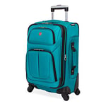 Swiss Gear Sion Softside Expandable Roller Luggage, Teal, Carry-On 21-Inch, Sion Softside Expandable Roller Luggage