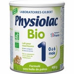 Physiolac Bio 1 Lait pour nourrissons 1er âge 400 g Poudre