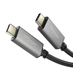 KabelDirekt – 1 m Câble universel USB-C (USB-C vers USB-C, pour transmission vidéo, transmission de données, USB 3.1 Gen2, alimentation électrique, PD 4, 60 W, puce intégrée)