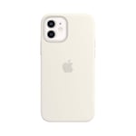 Iphone 12, 12 Pro Apple Silikon Vitt Magsafe Skyddande Skal