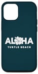 Coque pour iPhone 14 Pro Souvenir Aloha Turtle Beach, Oahu, Hawaï, Hibiscus vintage