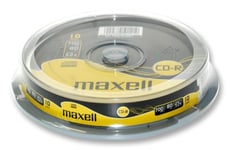 MAXELL - 52x Speed CD-R Blank CDs - Pack of 10