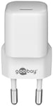 Snabbladdande GaN Nano strömadapter med USB-C PD 30W vit