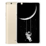 Yoedge Case Compatible for Huawei Mediapad M3 8.4-Cover Silicone Soft Clear with Design Print Cute Pattern Antiurto Shockproof Back Protective Tablet Cases for Huawei Mediapad M3 8.4, Astronaut