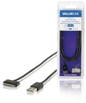 Valueline Opladerkabel Apple Stik 30-Pin - USB A Han 2.00 m Sort