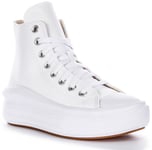 Converse A04295C Chuck Taylor All Star Move White Leather Womens UK 3 - 8