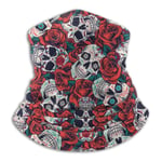 opi 90iuop Neck Gaiter vintage Day of Dead with sugar skulls and red roses Scarf Bandana Face Mask for Motorcycle Cycling Riding Running Headbands
