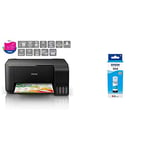 Epson EcoTank ET-2710 Print/Scan/Copy Wi-Fi, Cartridge Free Ink Tank Printer, Black & EcoTank 104 Cyan Ink Bottle