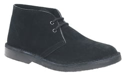 Mens Black Lace Up Desert Boots By Roamers Uk 7
